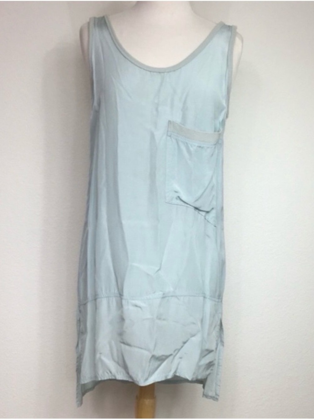 Vintage Changes By Theodore Womens Light Blue Sleeveless Tunic Coastal Size M